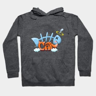 Cute Cat and Fish Bone Hoodie